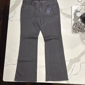 Ann Taylor Gray Flare Wide Leg Jeans